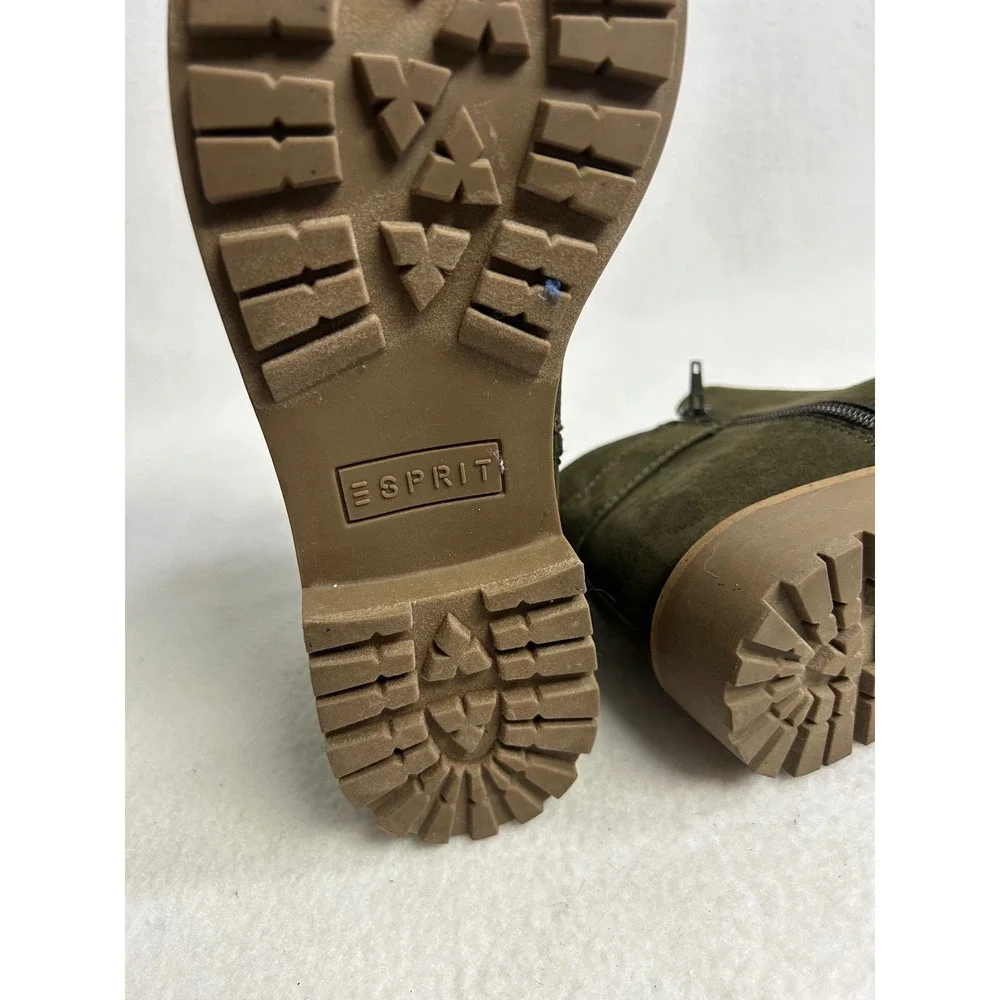 Boho Gorpcore Esprit Womens 8.5M Olive Green Sienna Ankle Bootie E1SIE60